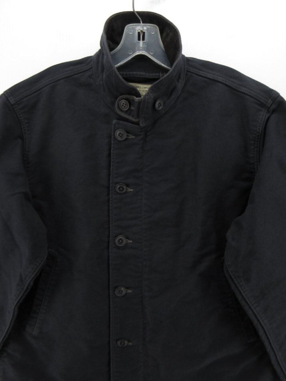 RRL Double RL Jacket Medium Navy Bower Corduroy Collar N1 Deck Military - Picture 2 of 16